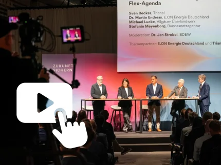 Podiumsdiskussion in einer Themensession auf dem BDEW Kongress 2026