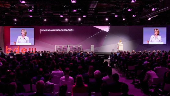 Kerstin Andreae hält eine Rede auf dem BDEW Kongress 2024