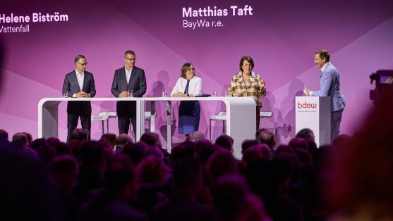 Diskussionsrunde im Plenum auf dem BDEW Kongress 2024